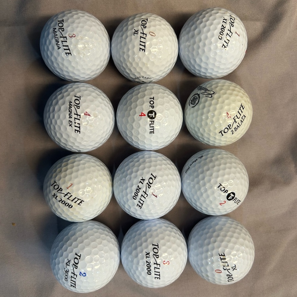 Golf balls! TWO dozen of Top Flite golf balls third round (used)